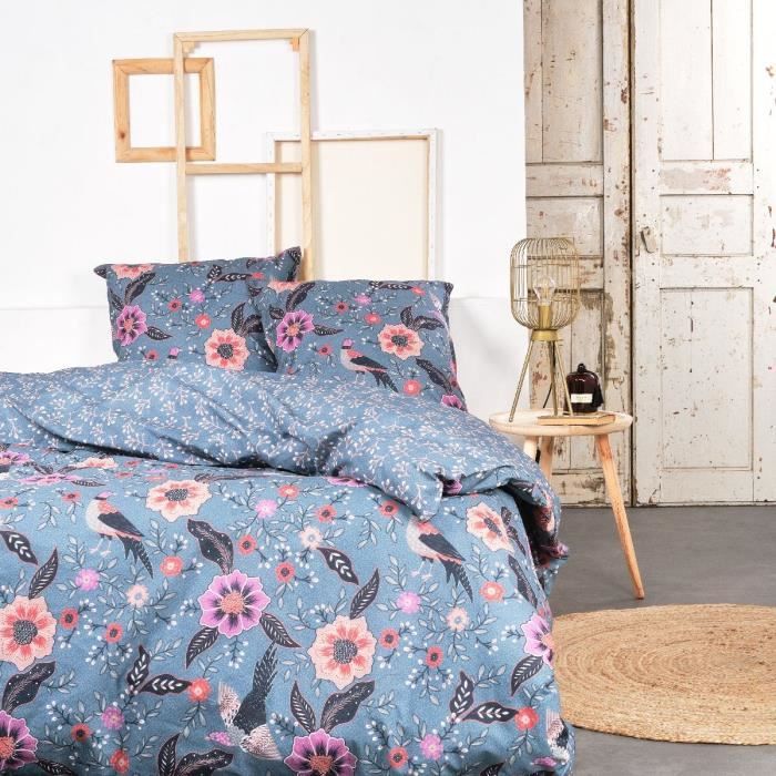 Bed set - TODAY SUNSHINE - 240x220 cm - 2 people - Floral print cotton