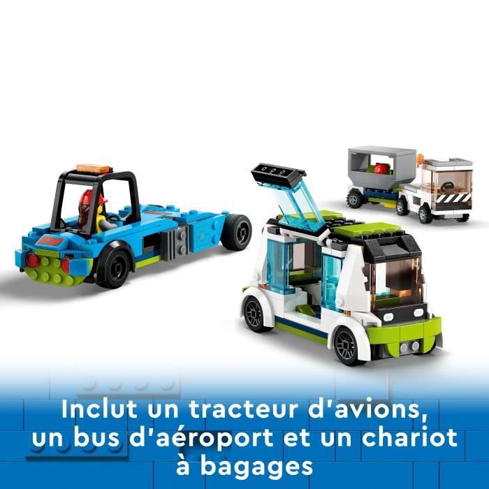 LEGO City 60367 Airliner Toy with Airport Bus, Tugboat, Luggage Truck and 9 Minifigures