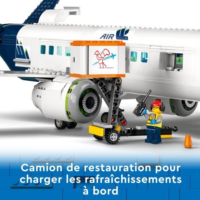 LEGO City 60367 Airliner Toy with Airport Bus, Tugboat, Luggage Truck and 9 Minifigures