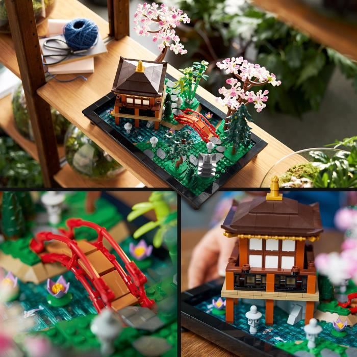 LEGO Icons 10315 The Peaceful Garden, Zen Botanical Gardening Kit for Adults, Gift for Women, Men