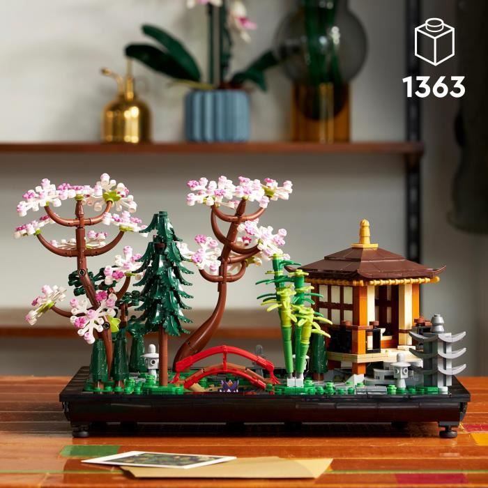 LEGO Icons 10315 The Peaceful Garden, Zen Botanical Gardening Kit for Adults, Gift for Women, Men