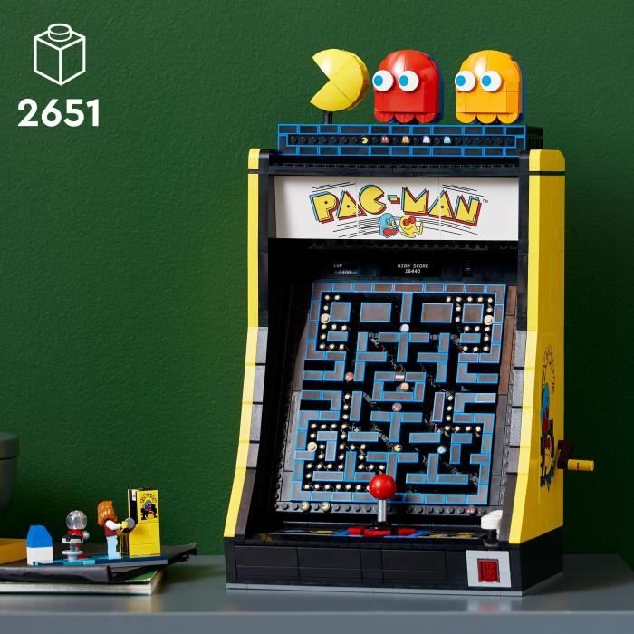 LEGO 10323 Icons PAC-MAN Arcade Game, Model Kit for Adults to Build, Game Machine with Characters
