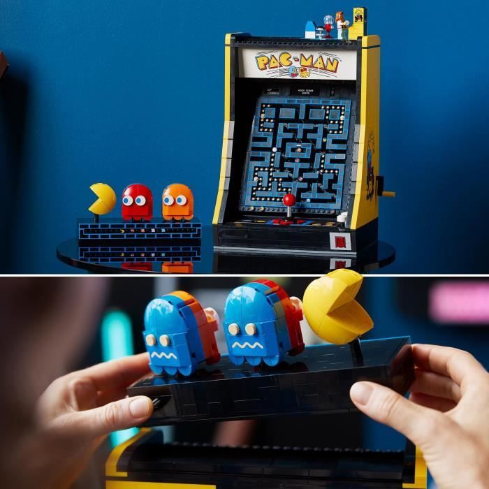 LEGO 10323 Icons PAC-MAN Arcade Game, Model Kit for Adults to Build, Game Machine with Characters