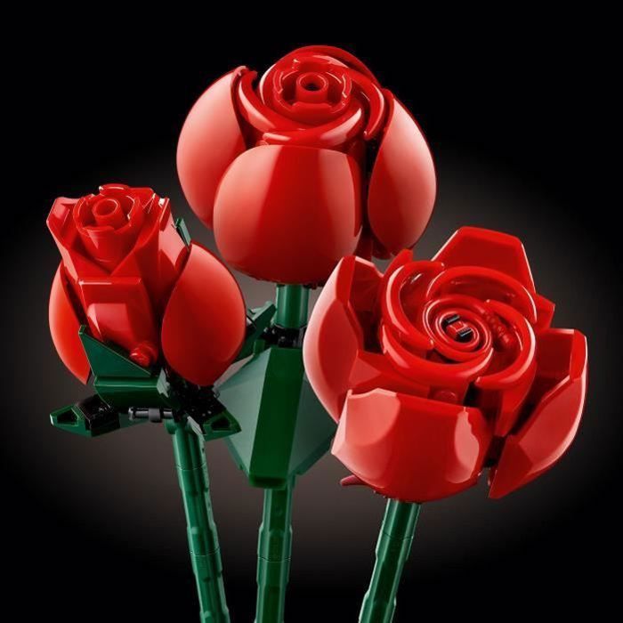 LEGO 10328 Icons The Bouquet of Roses, Artificial Flowers to Decorate, Valentine's Day Gift for Adults