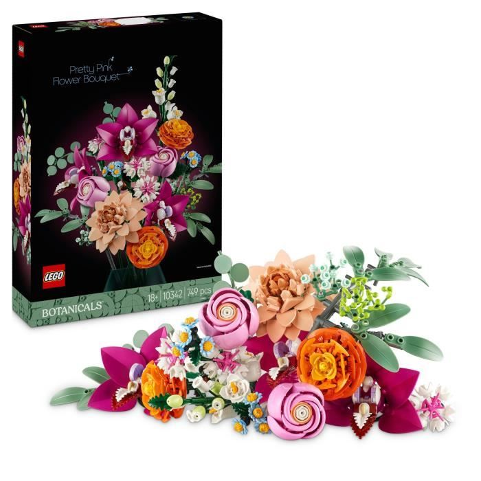 LEGO Botany 10342 Pretty Pink Flower Bouquet - Building Set for Adults