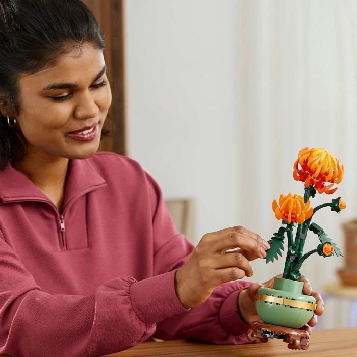 LEGO Icons 10368 Chrysanthemum Flower Arrangement - Buildable Flower Decorating Set for Adults