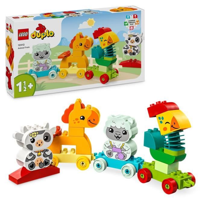 LEGO 10412 DUPLO My First Animal Train, Wheeled Toy for Children, Creative Animals to Build