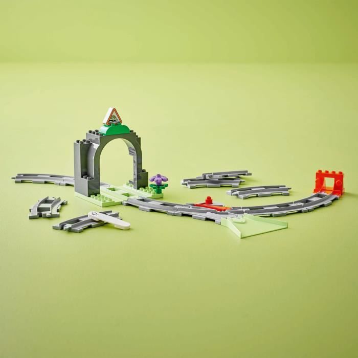 LEGO DUPLO My Town 10425 Expansion Set: Train Tracks and Tunnel - Kids Toy