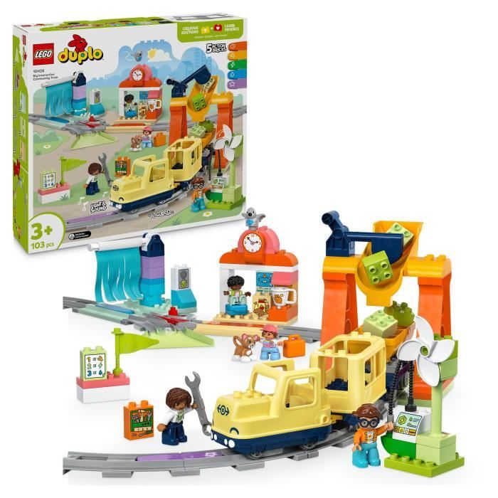 LEGO DUPLO My Town 10428 The Great Interactive Community Train - Early learning toys 3 years