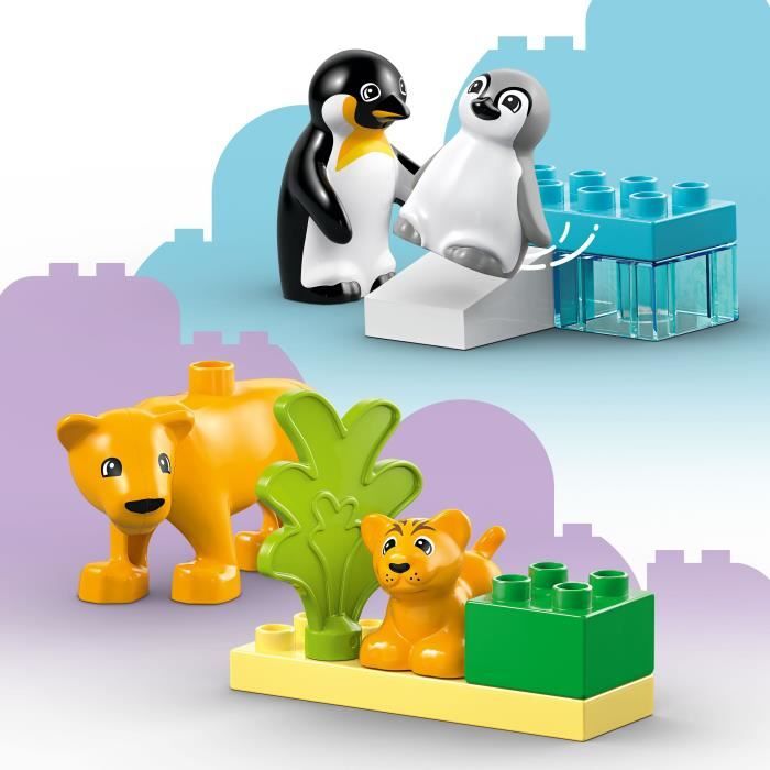 LEGO DUPLO My Town 10442 Wild Animal Families: Penguins and Lions - Educational Games