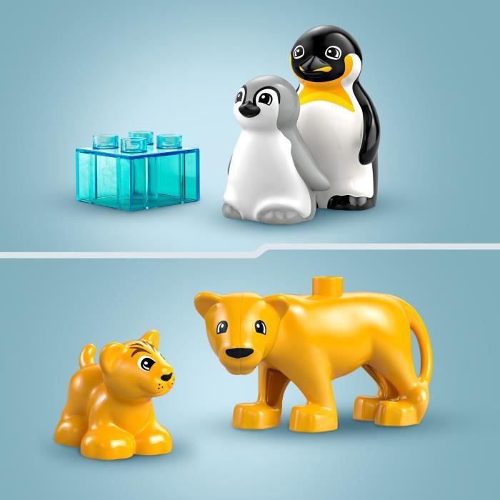 LEGO DUPLO My Town 10442 Wild Animal Families: Penguins and Lions - Educational Games