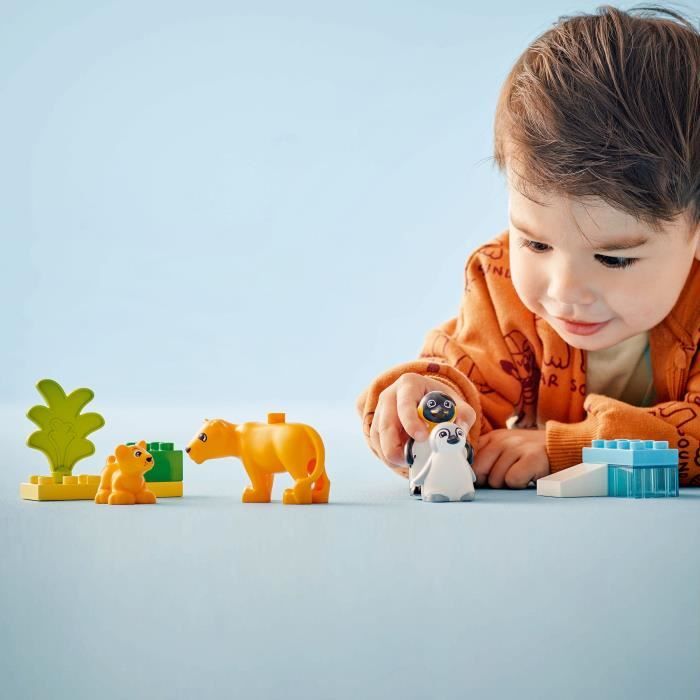 LEGO DUPLO My Town 10442 Wild Animal Families: Penguins and Lions - Educational Games