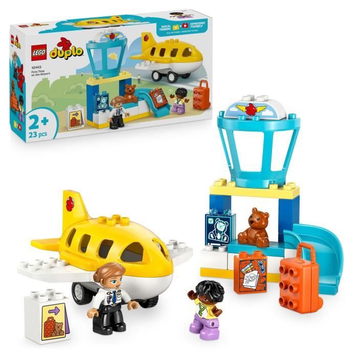 LEGO DUPLO My Town 10443 First Time at the Airport - Construction Toy for Ages 2 and Up