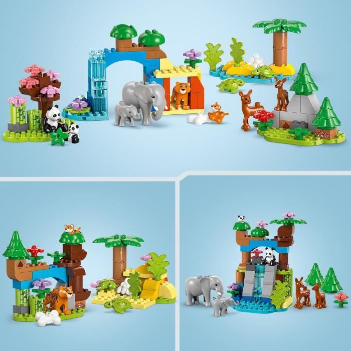 LEGO DUPLO My Town 10446 3-in-1 Wild Animal Families - Early learning games with animals