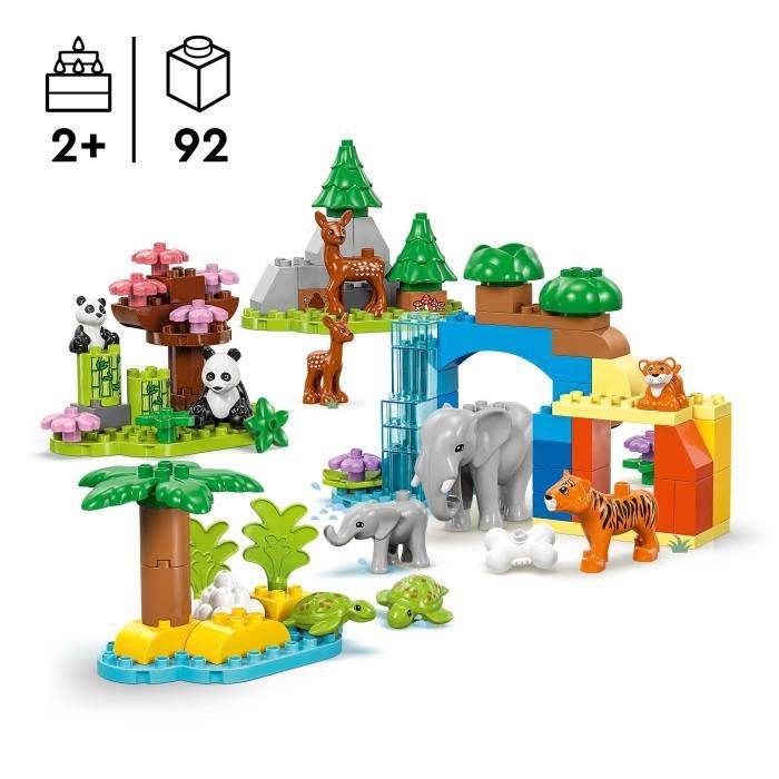 LEGO DUPLO My Town 10446 3-in-1 Wild Animal Families - Early learning games with animals