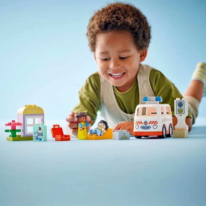 LEGO DUPLO 10447 Ambulance and Driver - Interactive Toy for Kids Aged 2 and Up