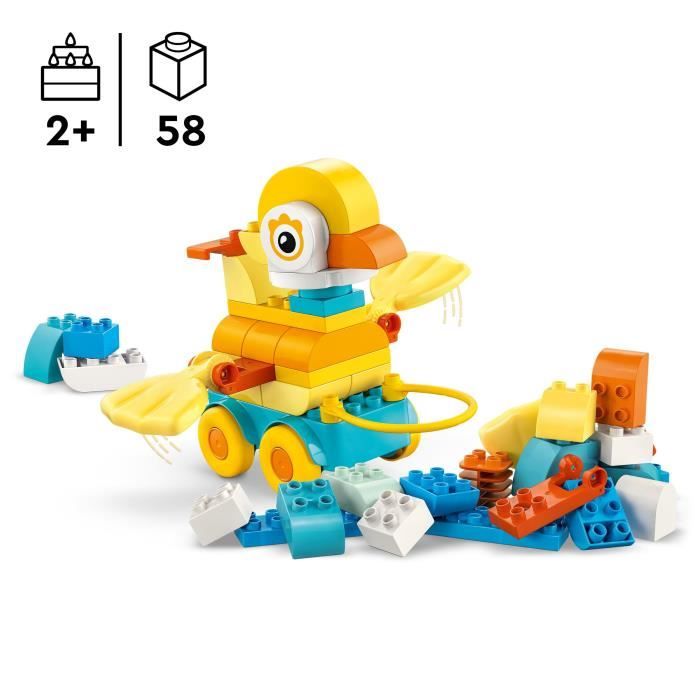 LEGO DUPLO My Town 10448 3-in-1 Animals on Wheels - Building Set for 2 Year Olds - Dog