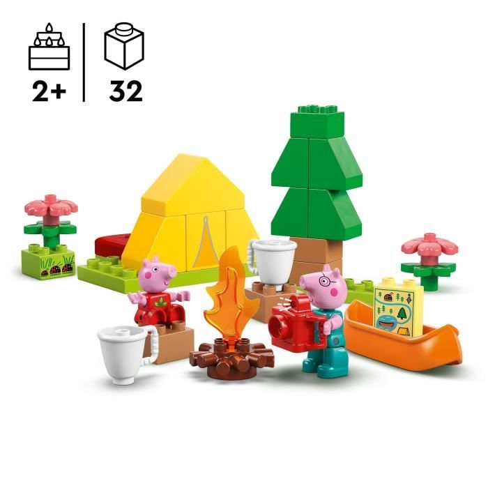 LEGO DUPLO Peppa Pig 10452 Camping Holiday - Building Game for 2 Year Olds