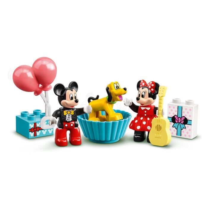LEGO DUPLO 10941 Mickey and Minnie Birthday Train, Baby Train Toy with Cake and Balloons
