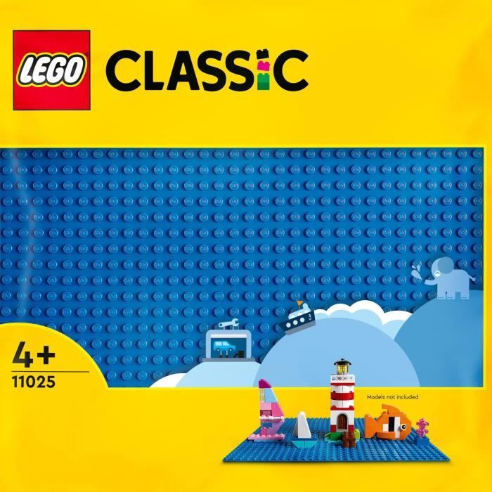 LEGO 11025 Classic The Blue Building Plate 32x32, Base Base for Building, Assembly and Display