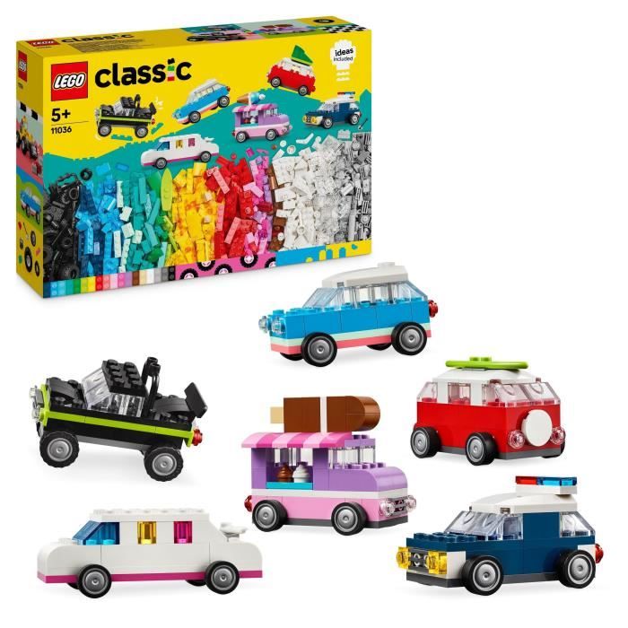 LEGO 11036 Classic Creative Vehicles, Model Car, Police Vehicle, Truck and Others