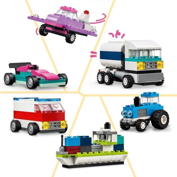 LEGO 11036 Classic Creative Vehicles, Model Car, Police Vehicle, Truck and Others