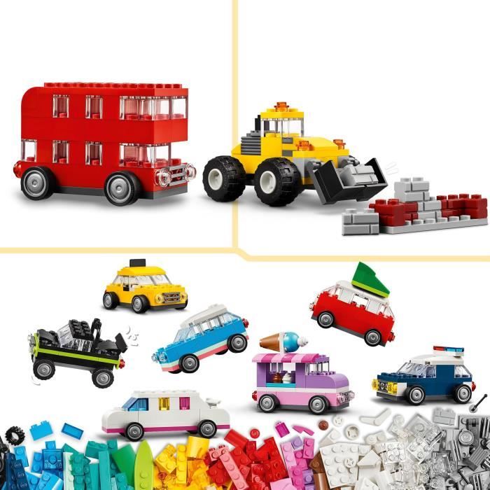 LEGO 11036 Classic Creative Vehicles, Model Car, Police Vehicle, Truck and Others