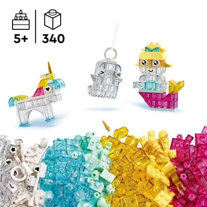 LEGO Classic 11040 Magical Transparent Brick Box - Building game for 5 years old
