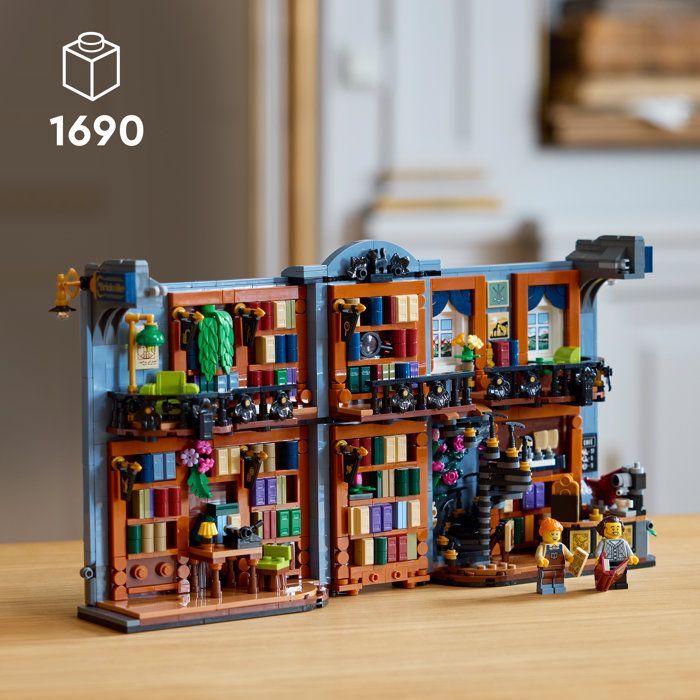 LEGO Icons 11379 - The Bookstore: Book Nook - Bookend Display, 1,690 Pieces - Adult Set - Ages 18 and up