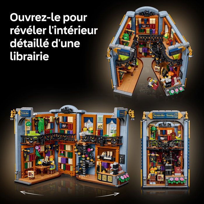 LEGO Icons 11379 - The Bookstore: Book Nook - Bookend Display, 1,690 Pieces - Adult Set - Ages 18 and up