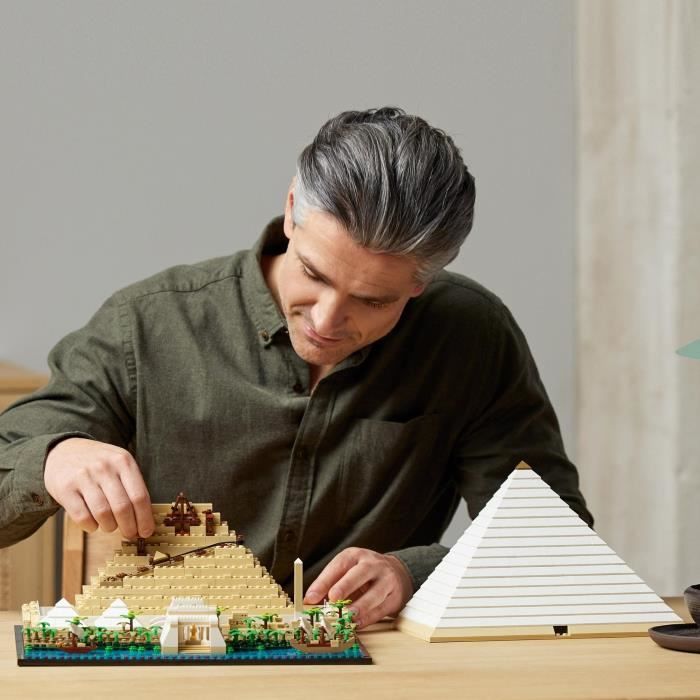 LEGO 21058 Architecture The Great Pyramid of Giza, Creative Hobby Model to Build, World Monument and Decoration