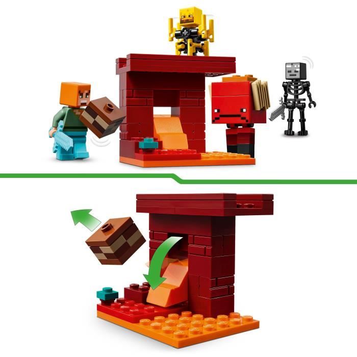 LEGO Minecraft 21266 The Nether Lava Battle - Toy for video game fans