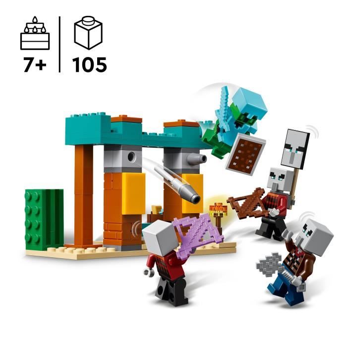 LEGO Minecraft 21267 Desert Illager Patrol - Building Game for Ages 7 and Up