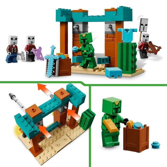 LEGO Minecraft 21267 Desert Illager Patrol - Building Game for Ages 7 and Up