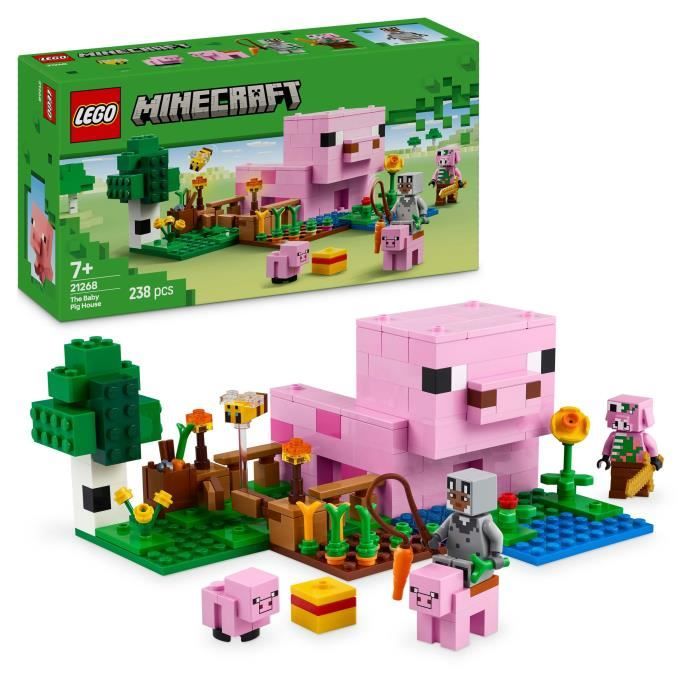 LEGO Minecraft 21268 Piglet's House - Building Game for Girls Ages 7 and Up