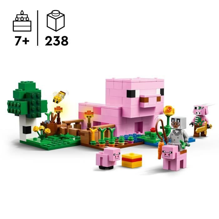 LEGO Minecraft 21268 Piglet's House - Building Game for Girls Ages 7 and Up