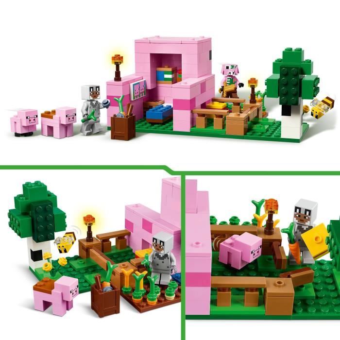 LEGO Minecraft 21268 Piglet's House - Building Game for Girls Ages 7 and Up