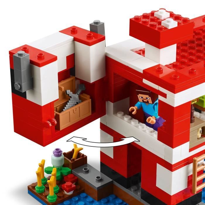 LEGO Minecraft 21270 The Mooshrooms House - Building game for girls aged 8 and up