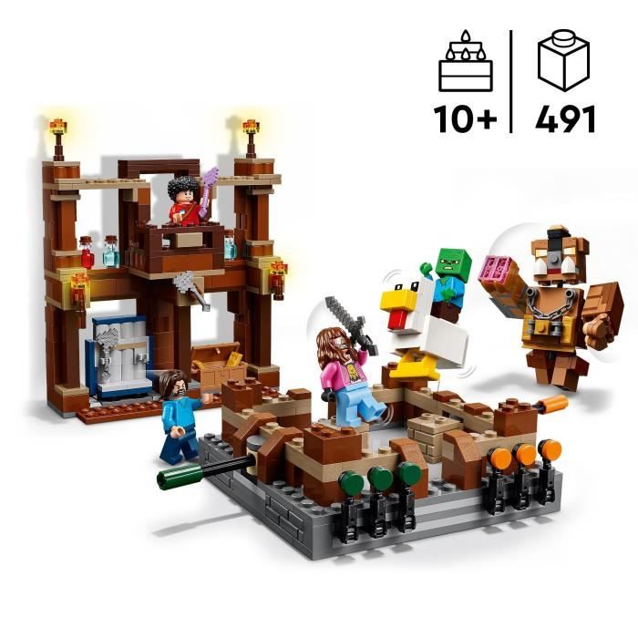 LEGO Minecraft 21272 The Woodland Manor Ring - Building game for boys from 10 years old