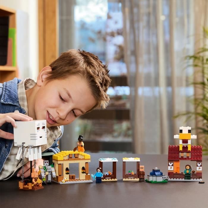 LEGO Minecraft 21273 Ghasts Attack the Village - Game for Boys Ages 10 and Up