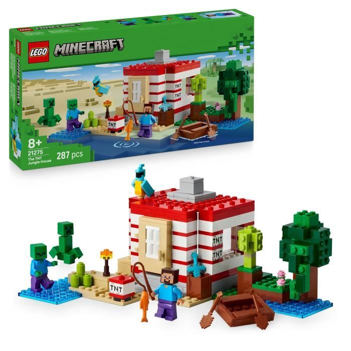 LEGO Minecraft 21275 Jungle TNT House - Building Set for Girls Ages 8