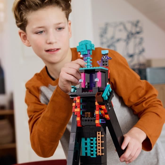 LEGO Minecraft 21279 Enderman's Tower - Building Set for Boys Ages 9 and Up