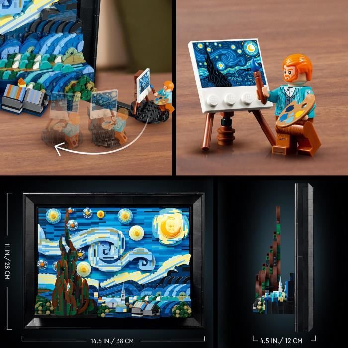 LEGO Ideas 21333 Vincent Van Gogh - The Starry Night Canvas Art Print