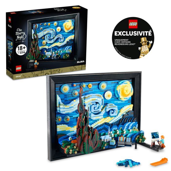 LEGO Ideas 21333 Vincent Van Gogh - The Starry Night Canvas Art Print
