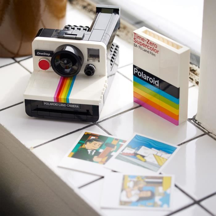 LEGO 21345 Ideas Polaroid OneStep SX-70 Camera, Building Model for Adults with Stickers
