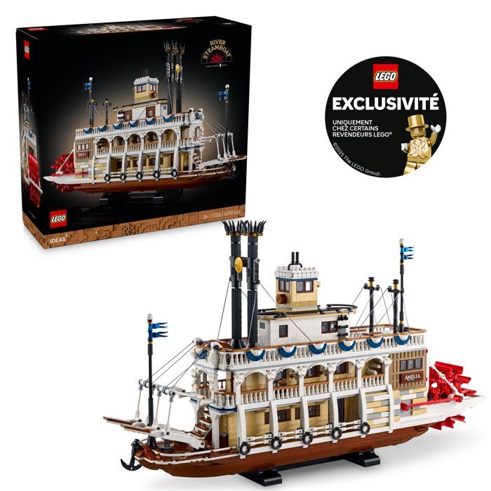 LEGO Ideas 21356 Mississippi River Steamboat - Adult Building Set