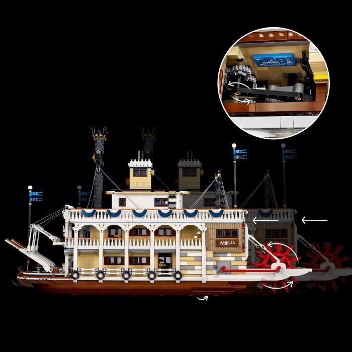 LEGO Ideas 21356 Mississippi River Steamboat - Adult Building Set