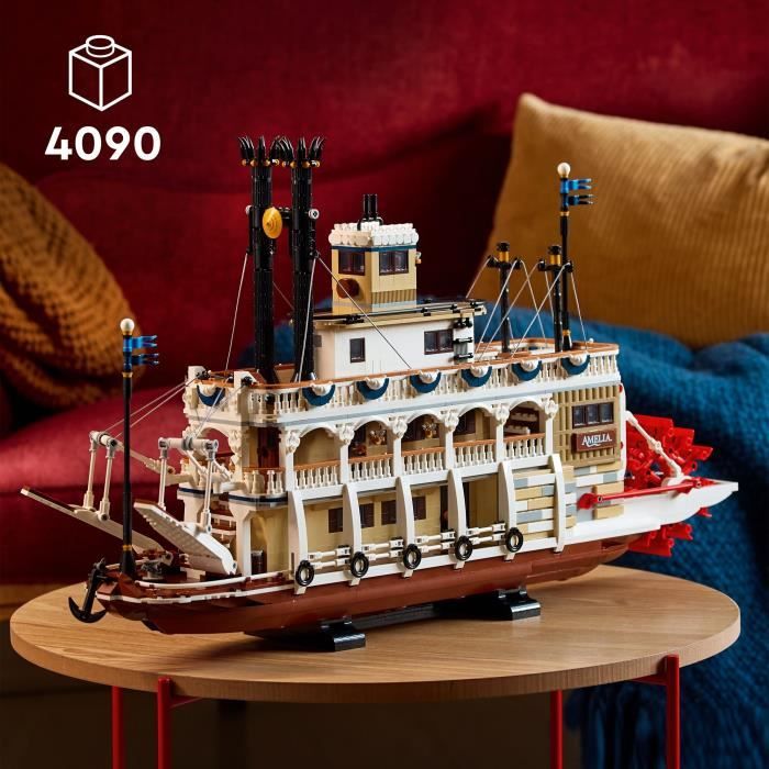 LEGO Ideas 21356 Mississippi River Steamboat - Adult Building Set