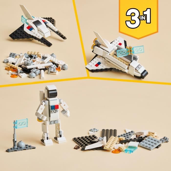 LEGO CREATOR 3-in-1 31134 Spatial shuttle, TOET CLOSE ASTRONUTTE WITH VEST, CHILDREN 6 YEARS