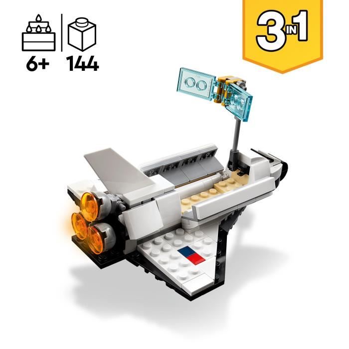 LEGO CREATOR 3-in-1 31134 Spatial shuttle, TOET CLOSE ASTRONUTTE WITH VEST, CHILDREN 6 YEARS